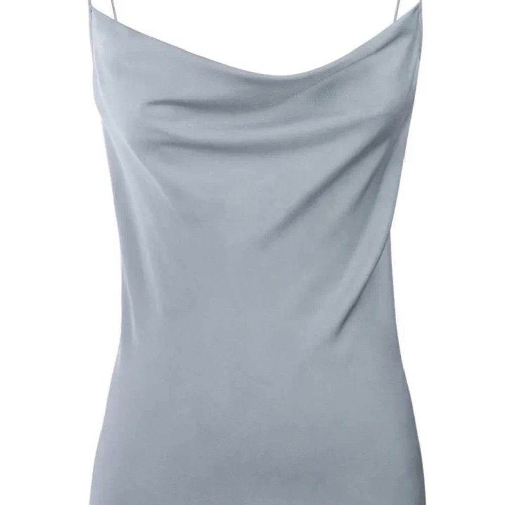 J.ING Gray Cowl Neck Silky Camisole Top (NWT) - Size S